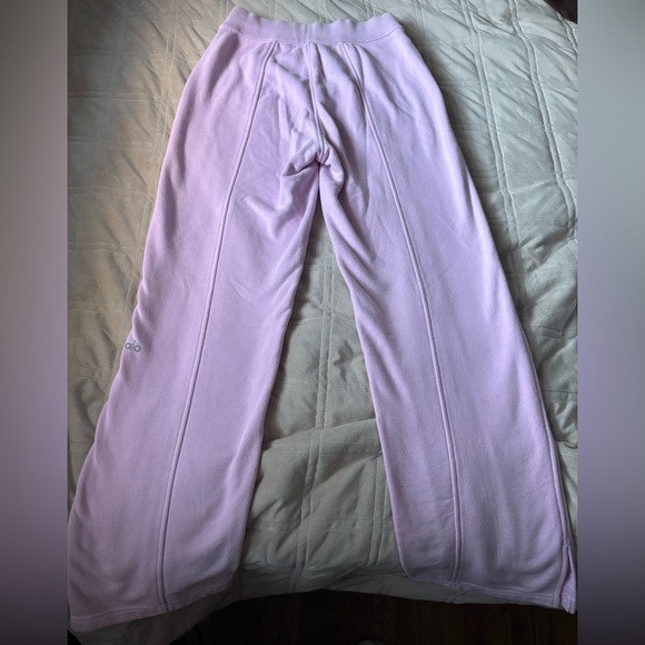 Alo Yoga Straight Leg Sweatpants In Sugarplum Pink - Picture 8 of 11